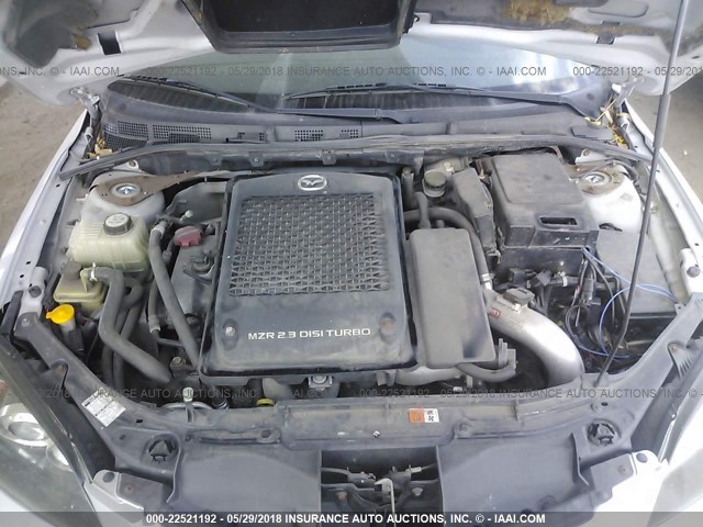 JM1BK34L471629144 - 2007 MAZDA SPEED 3 SILVER photo 10