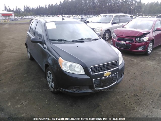 KL1TD66E09B310195 - 2009 CHEVROLET AVEO LS/LT BLACK photo 1