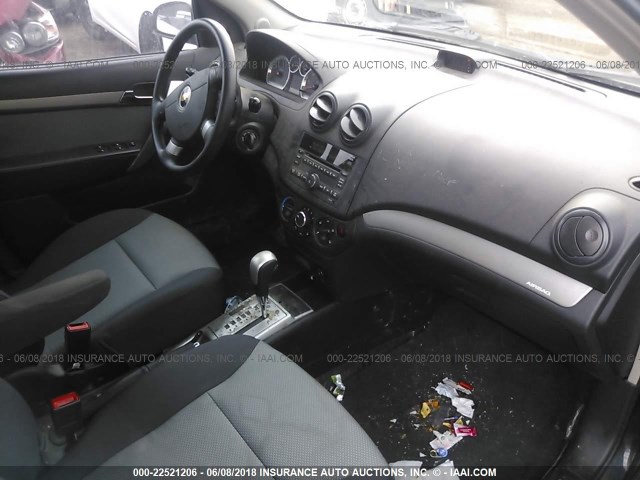 KL1TD66E09B310195 - 2009 CHEVROLET AVEO LS/LT 黑色 照片 5