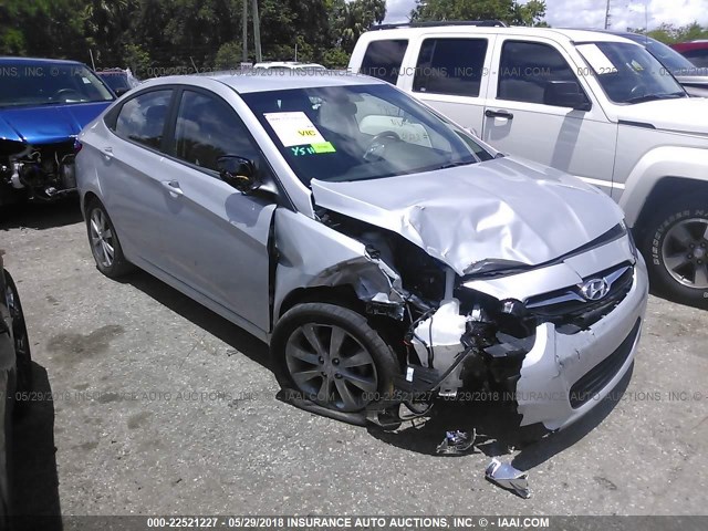 KMHCU4AE2CU041838 - 2012 HYUNDAI ACCENT GLS/GS/SE SILVER photo 1