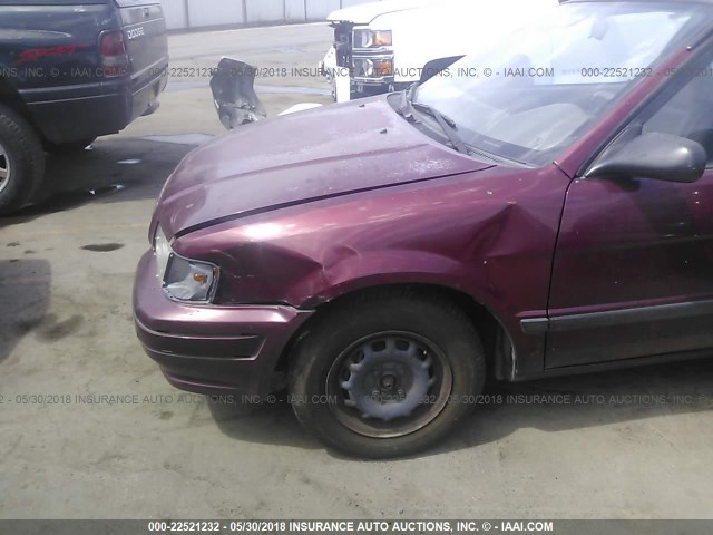 JT2EL56D4S0081424 - 1995 TOYOTA TERCEL DX BURGUNDY photo 6