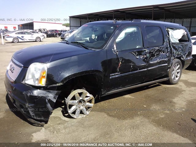 1GKS1MEF4CR250422 - 2012 GMC YUKON XL DENALI BLACK photo 2