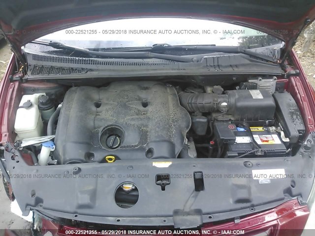 KNDMB233386246675 - 2008 KIA SEDONA EX/LX BURGUNDY photo 10