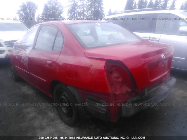 KMHDN46D95U054400 - 2005 HYUNDAI ELANTRA GLS/GT RED photo 3