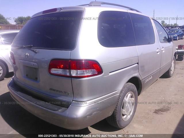 4T3ZF13C71U340602 - 2001 TOYOTA SIENNA LE/XLE SILVER photo 4