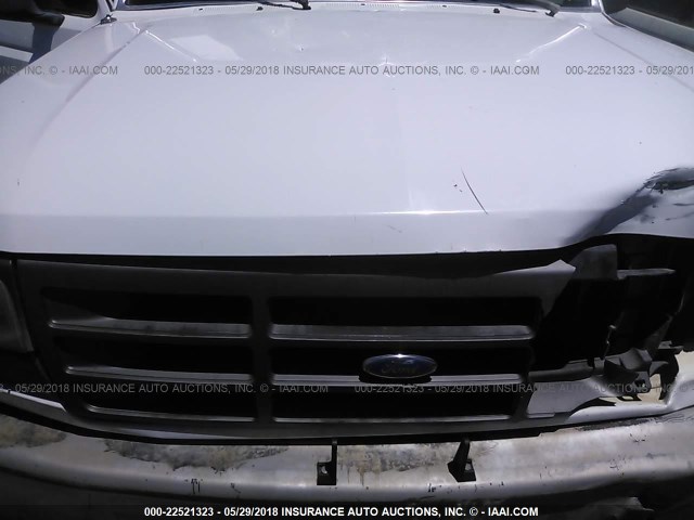 1FTHF25H5TLB25137 - 1996 FORD F250 WHITE photo 10