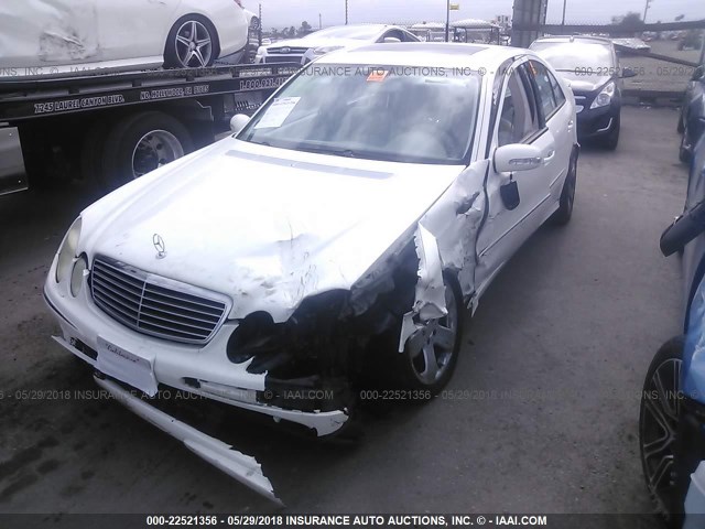 WDBUF70JX3A384853 - 2003 MERCEDES-BENZ E 500 WHITE photo 2