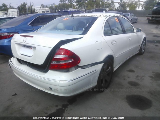 WDBUF70JX3A384853 - 2003 MERCEDES-BENZ E 500 WHITE photo 4