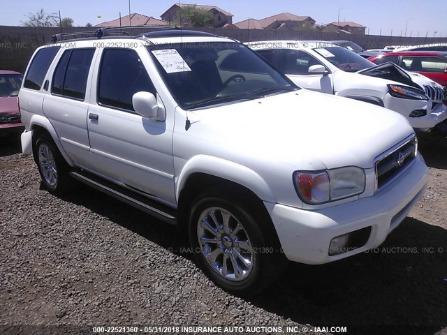 JN8DR09XX1W564944 - 2001 NISSAN PATHFINDER LE/SE/XE WHITE photo 1