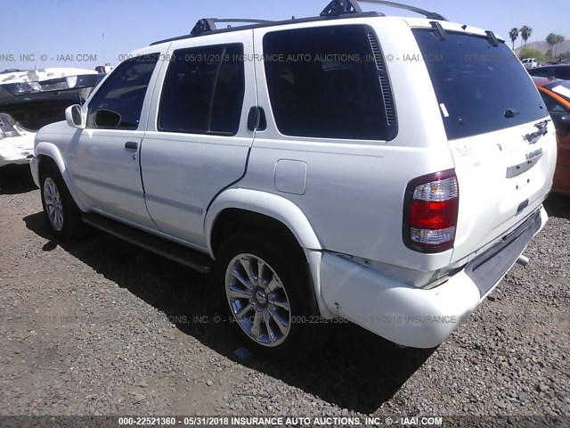 JN8DR09XX1W564944 - 2001 NISSAN PATHFINDER LE/SE/XE WHITE photo 3