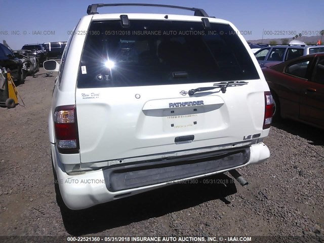 JN8DR09XX1W564944 - 2001 NISSAN PATHFINDER LE/SE/XE WHITE photo 6