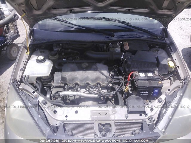 1FAFP33P83W243756 - 2003 FORD FOCUS LX TAN photo 10