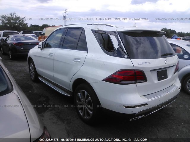 4JGDA5HB6GA672694 - 2016 MERCEDES-BENZ GLE 350 4MATIC WHITE photo 3