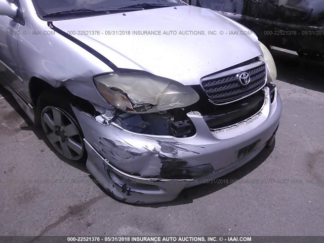 1NXBR32E06Z568562 - 2006 TOYOTA COROLLA CE/LE/S SILVER photo 6