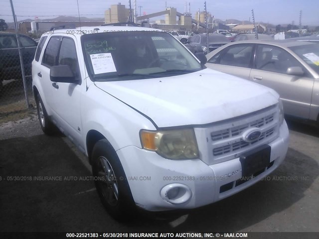 1FMCU49349KC20227 - 2009 FORD ESCAPE HYBRID WHITE photo 1