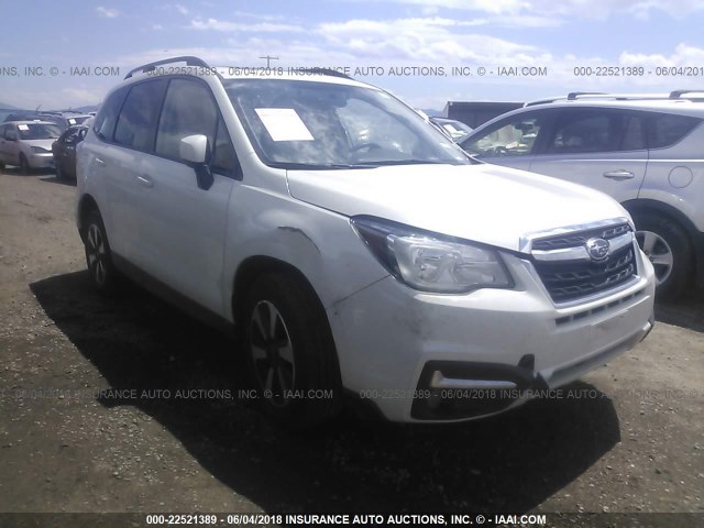 JF2SJAGC1HH530410 - 2017 SUBARU FORESTER 2.5I PREMIUM WHITE photo 1