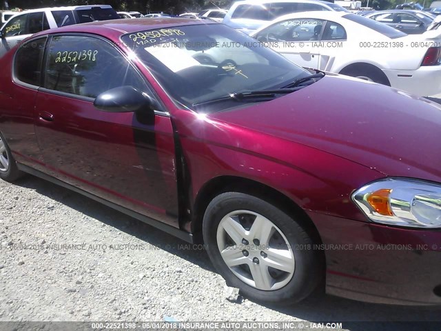 2G1WJ15K669261485 - 2006 CHEVROLET MONTE CARLO LS 红色 照片 6
