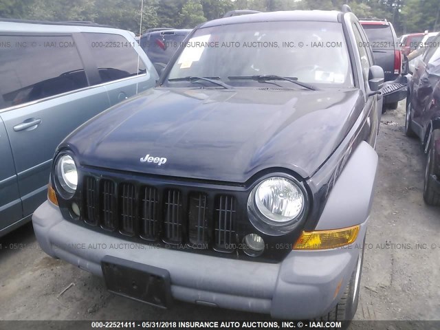 1J4GL48K15W592011 - 2005 JEEP LIBERTY SPORT 黑色 照片 6