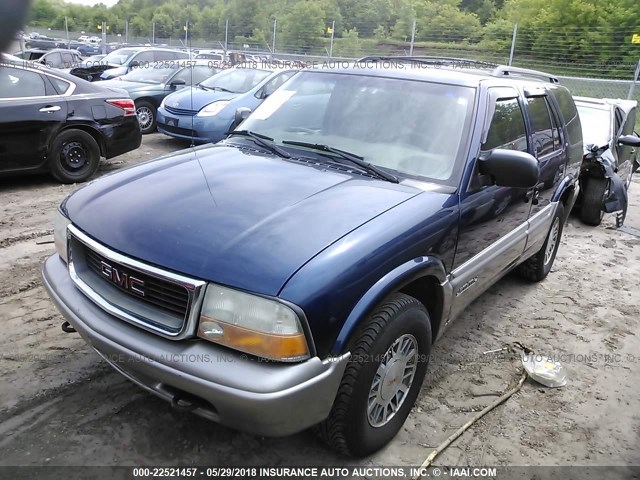 1GKDT13W0X2513024 - 1999 GMC JIMMY Dark Blue photo 2