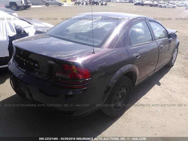 1B3EL36X04N194400 - 2004 DODGE STRATUS SE BLACK photo 4