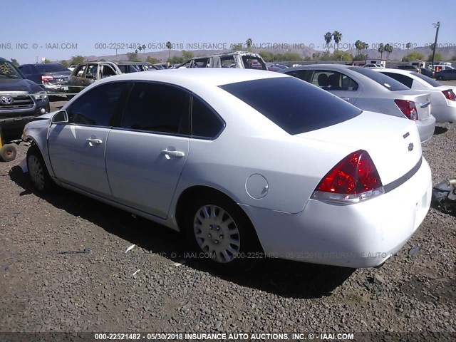 2G1WS551X69370432 - 2006 CHEVROLET IMPALA POLICE WHITE photo 3