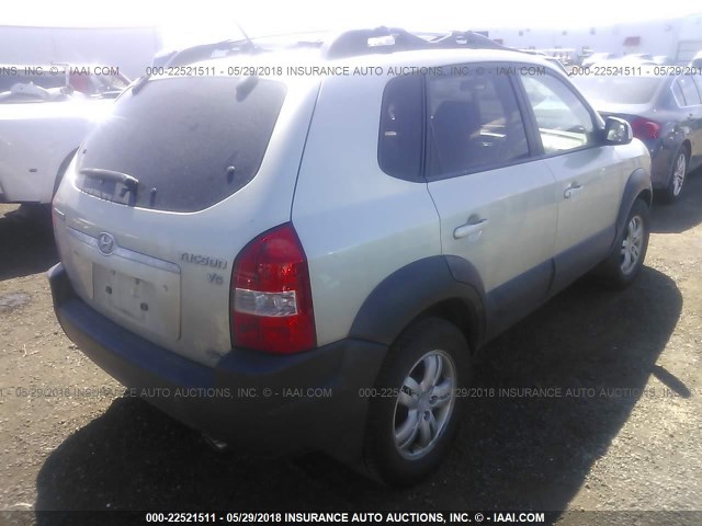 KM8JN72DX6U332474 - 2006 HYUNDAI TUCSON GLS/LIMITED TAN photo 4