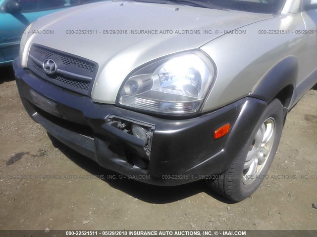 KM8JN72DX6U332474 - 2006 HYUNDAI TUCSON GLS/LIMITED TAN photo 6