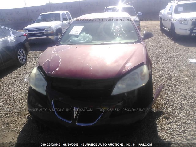 1G2ZG548X54147561 - 2005 PONTIAC G6 MAROON photo 6