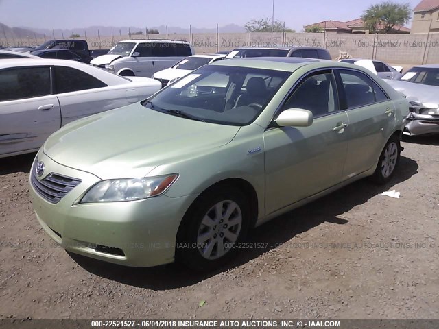 4T1BB46K69U065729 - 2009 TOYOTA CAMRY HYBRID GREEN photo 2