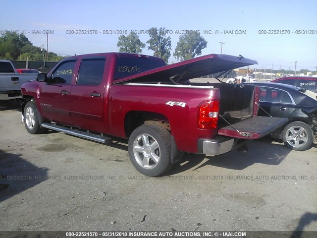 2GCEK13M471546481 - 2007 CHEVROLET SILVERADO K1500 CREW CAB MAROON photo 3