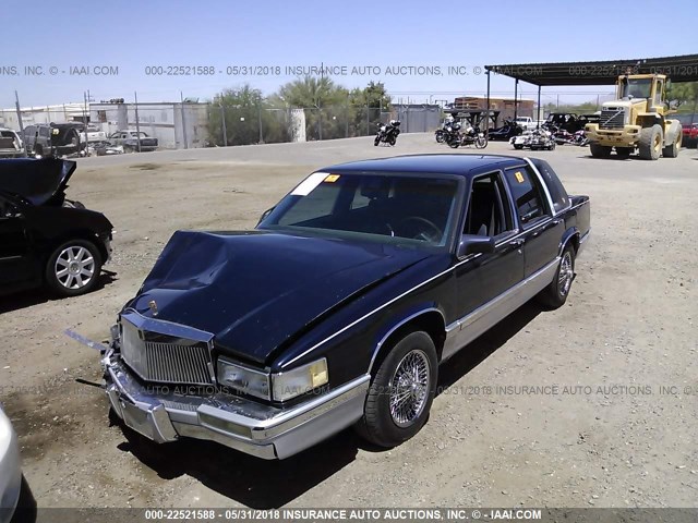 1G6CD53B0N4247002 - 1992 CADILLAC DEVILLE BLUE photo 2