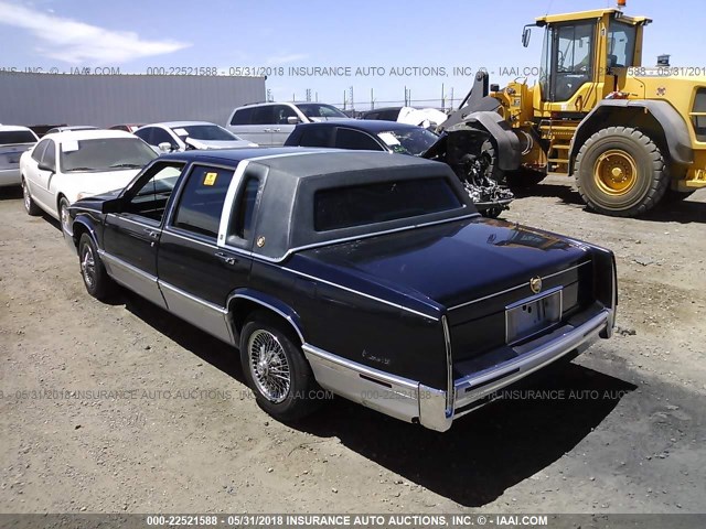 1G6CD53B0N4247002 - 1992 CADILLAC DEVILLE BLUE photo 3