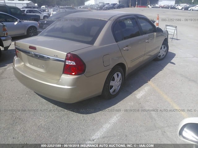 1G1ZS58F37F194904 - 2007 CHEVROLET MALIBU LS Qızıl foto 4