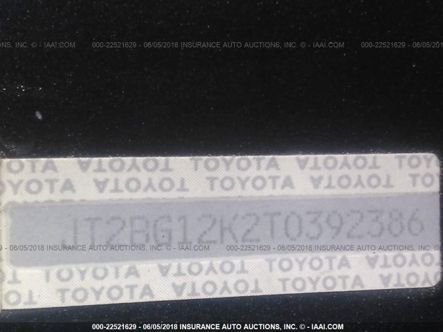 JT2BG12K2T0392386 - 1996 TOYOTA CAMRY DX/LE/XLE GREEN photo 9