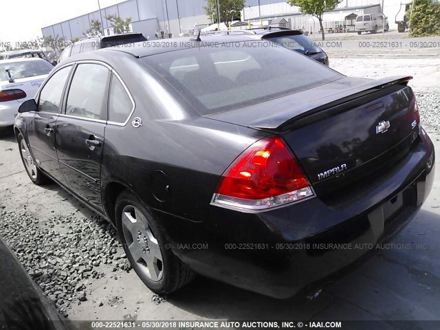 2G1WD58CX79192692 - 2007 CHEVROLET IMPALA SUPER SPORT BLACK photo 3