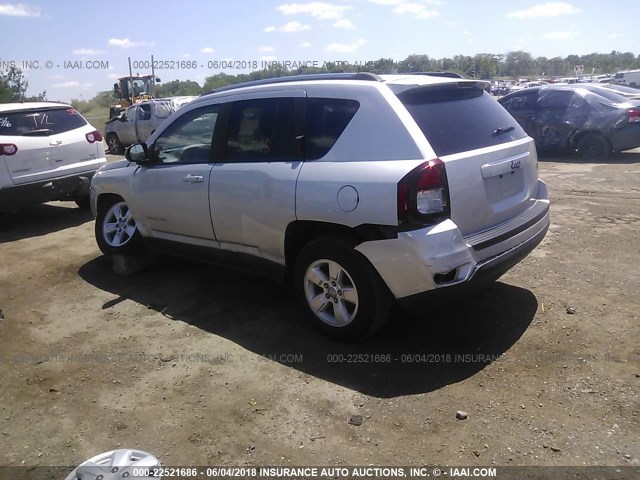 1C4NJCBA4ED505260 - 2014 JEEP COMPASS SPORT SILVER photo 3