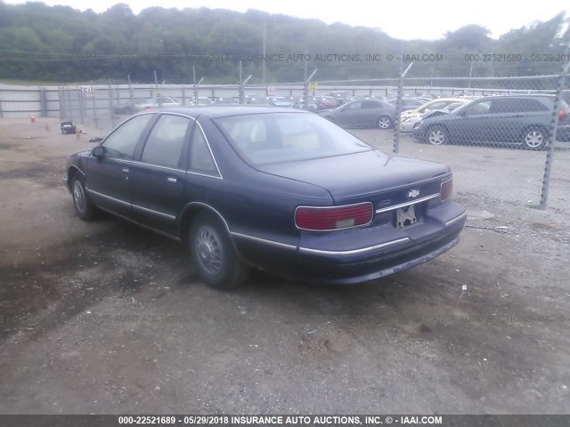 1G1BL53E8PR112614 - 1993 CHEVROLET CAPRICE CLASSIC Dark Blue photo 3