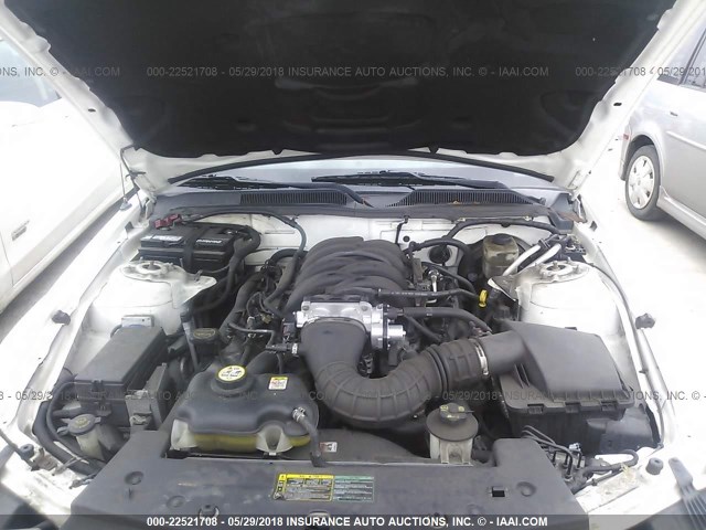 1ZVFT82H455119017 - 2005 FORD MUSTANG GT WHITE photo 10
