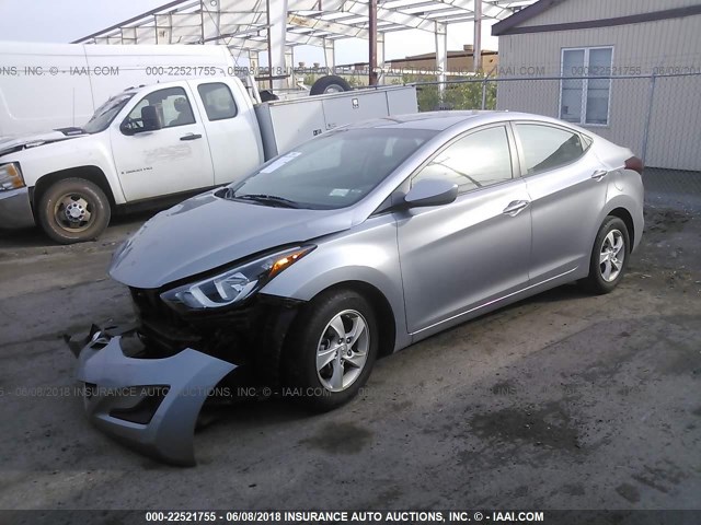 5NPDH4AE5FH554156 - 2015 HYUNDAI ELANTRA SE/SPORT/LIMITED GRAY photo 2