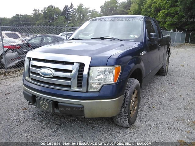 1FTRX14899FA07404 - 2009 FORD F150 SUPER CAB BLUE photo 6