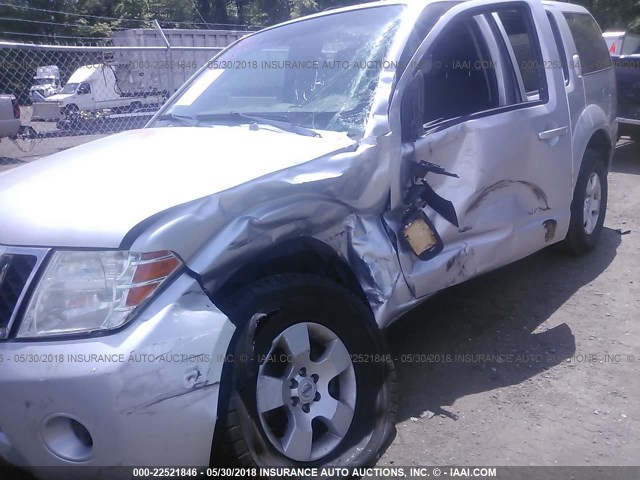 5N1AR18B38C662246 - 2008 NISSAN PATHFINDER S/LE/SE SILVER photo 6