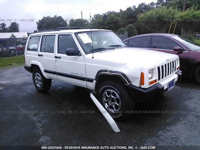 1J4FF48S8YL247714 - 2000 JEEP CHEROKEE SPORT WHITE photo 1