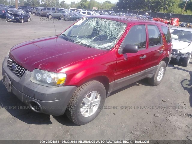 1FMYU92ZX7KA98956 - 2007 FORD ESCAPE XLS RED photo 2