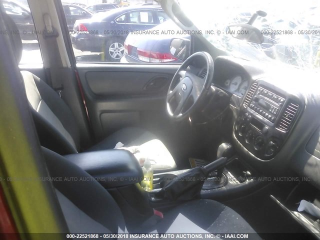 1FMYU92ZX7KA98956 - 2007 FORD ESCAPE XLS RED photo 5