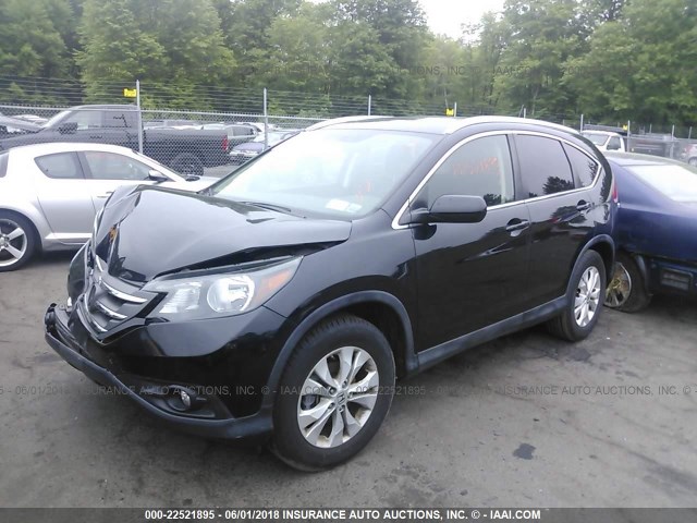 JHLRM4H7XCC003045 - 2012 HONDA CR-V EXL BLACK photo 2