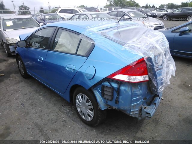 JHMZE2H38BS000238 - 2011 HONDA INSIGHT BLUE photo 3