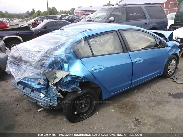 JHMZE2H38BS000238 - 2011 HONDA INSIGHT BLUE photo 4