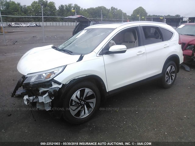 5J6RM4H97GL013269 - 2016 HONDA CR-V TOURING WHITE photo 2