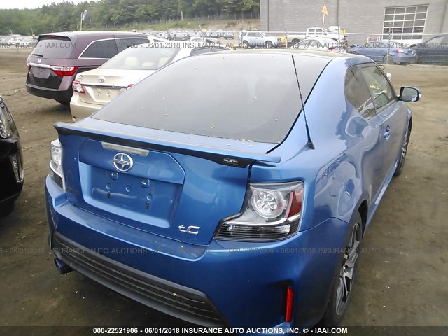 JTKJF5C75E3066700 - 2014 TOYOTA SCION TC 蓝色 照片 4