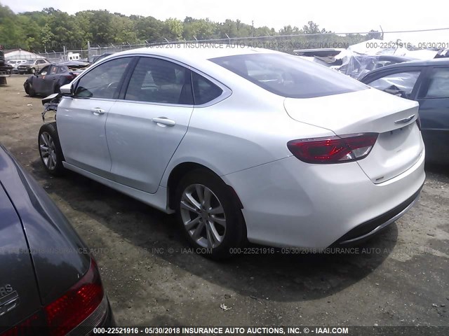 1C3CCCAB6FN650294 - 2015 CHRYSLER 200 LIMITED WHITE photo 3